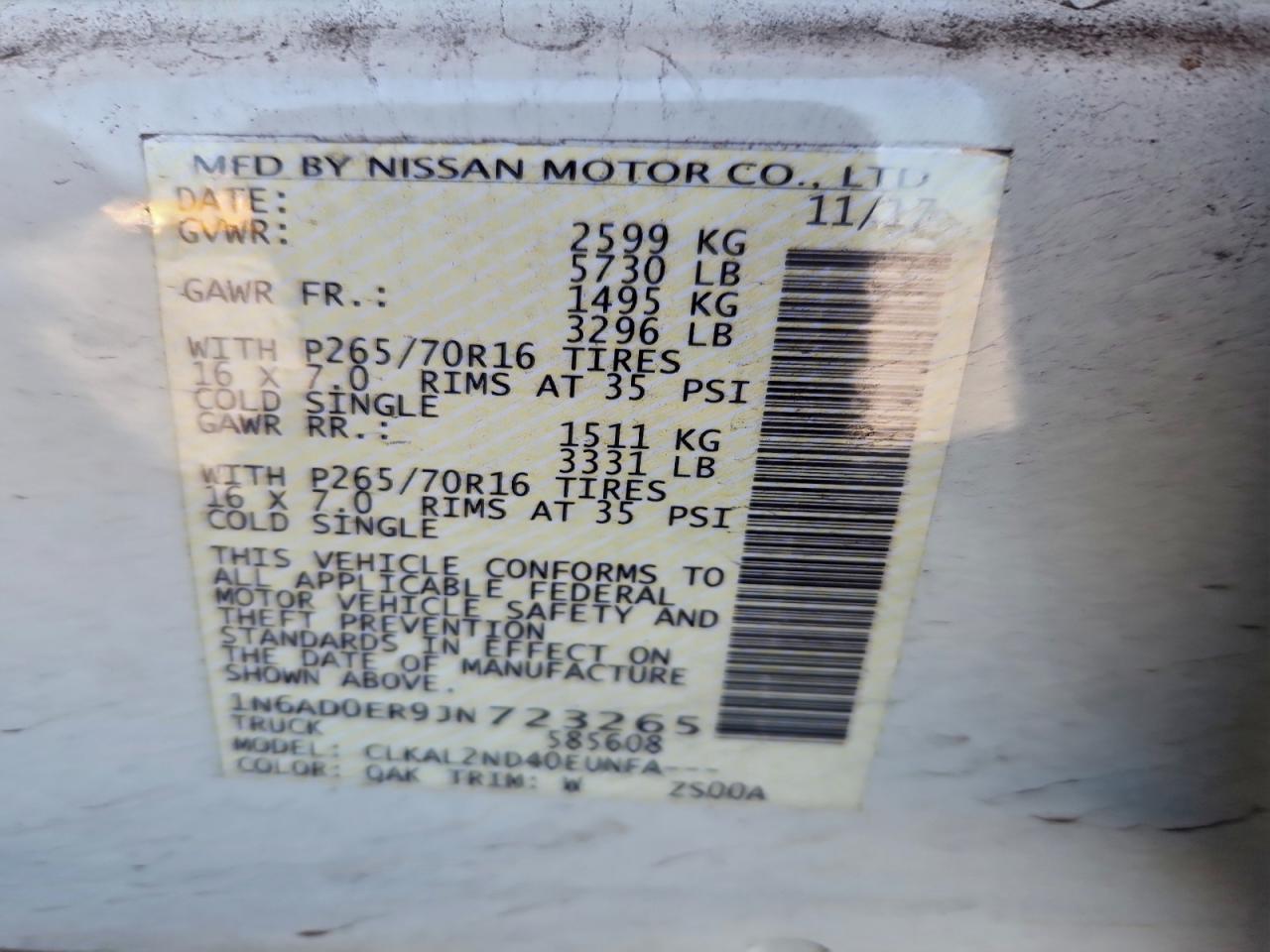 Nissan Frontier S Image 9