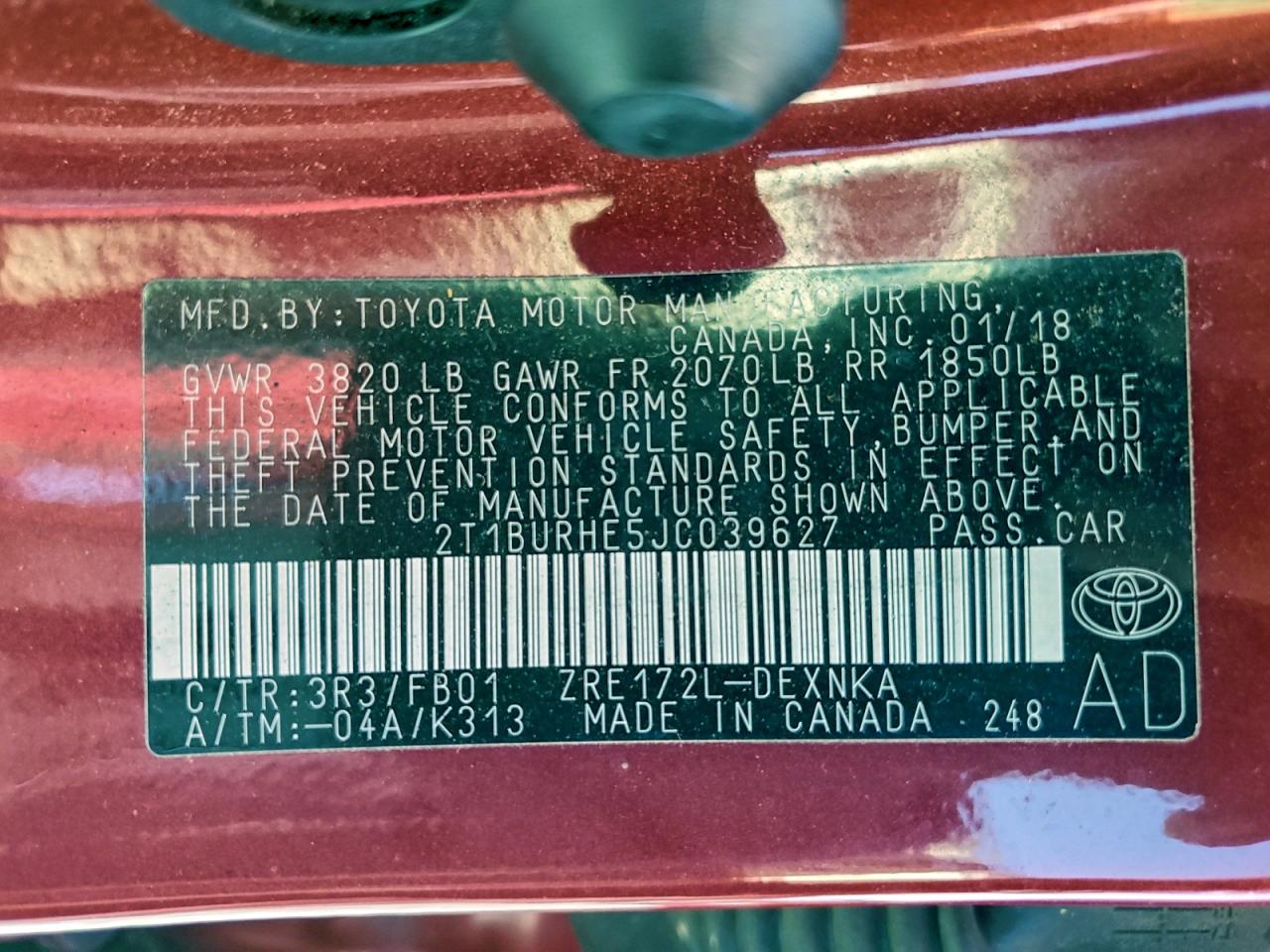 Toyota Corolla L Image 8